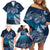 New Zealand Matariki Family Matching Off Shoulder Short Dress and Hawaiian Shirt Starry Night Style