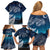 New Zealand Matariki Family Matching Off Shoulder Short Dress and Hawaiian Shirt Starry Night Style