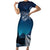 New Zealand Matariki Family Matching Short Sleeve Bodycon Dress and Hawaiian Shirt Starry Night Style