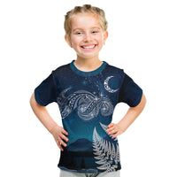 New Zealand Matariki Kid T Shirt Starry Night Style LT7 Navy - Polynesian Pride