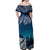 New Zealand Matariki Off Shoulder Maxi Dress Starry Night Style