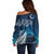 New Zealand Matariki Off Shoulder Sweater Starry Night Style