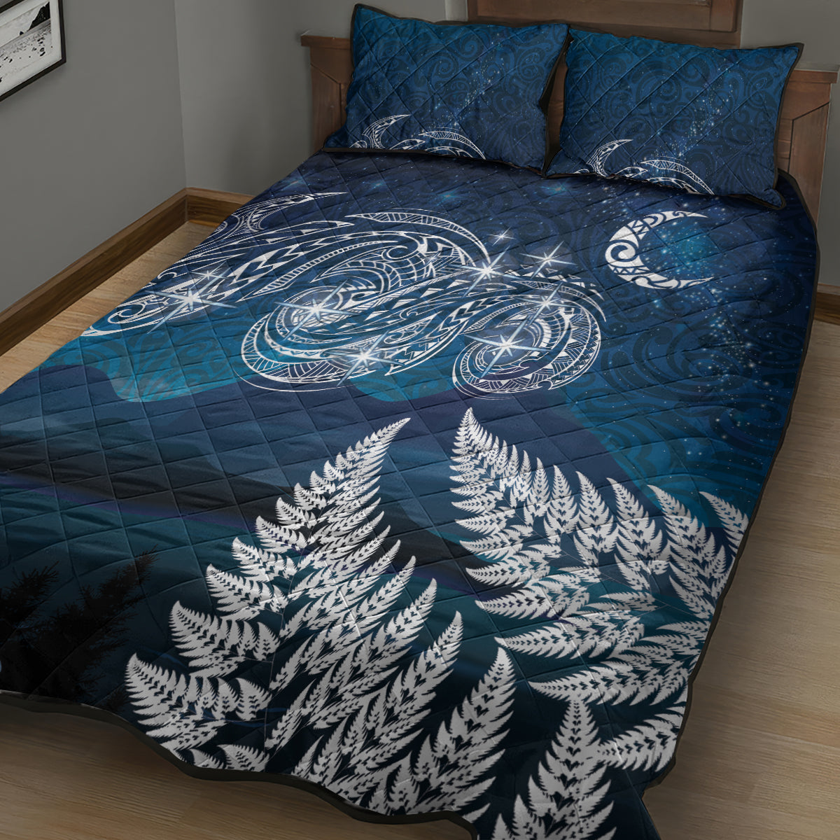 New Zealand Matariki Quilt Bed Set Starry Night Style LT7 - Polynesian Pride