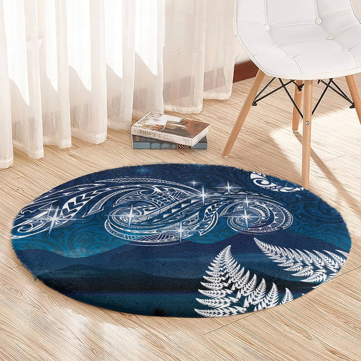 New Zealand Matariki Round Carpet Starry Night Style LT7 - Polynesian Pride
