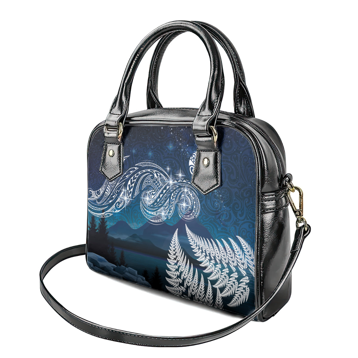 New Zealand Matariki Shoulder Handbag Starry Night Style LT7 - Polynesian Pride