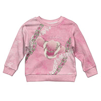 Hawaii Maui Island Flowers Lei Kid Ugly Christmas Sweater Lokelani Rose Pink LT7 Kid Pink - Polynesian Pride
