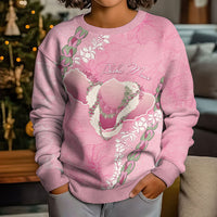 Hawaii Maui Island Flowers Lei Kid Ugly Christmas Sweater Lokelani Rose Pink LT7 - Polynesian Pride
