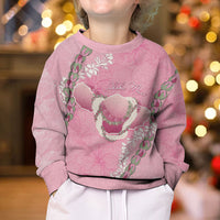 Hawaii Maui Island Flowers Lei Kid Ugly Christmas Sweater Lokelani Rose Pink LT7 - Polynesian Pride