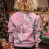 Hawaii Maui Island Flowers Lei Kid Ugly Christmas Sweater Lokelani Rose Pink LT7 - Polynesian Pride