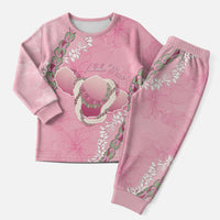 Hawaii Maui Island Flowers Lei Christmas Pajama Set Lokelani Rose Pink LT7 Men Pink - Polynesian Pride