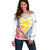 Personalised Philippines Mix Guam Off Shoulder Sweater Filipino Flag Style LT7 Women White - Polynesian Pride