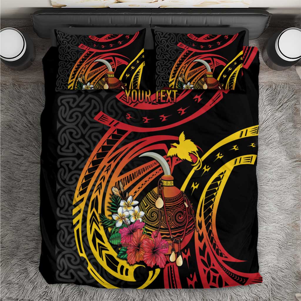 Personalized Milne Bay Bedding Set PNG Lime Pot with Oro Tapa LT7 Black - Polynesian Pride