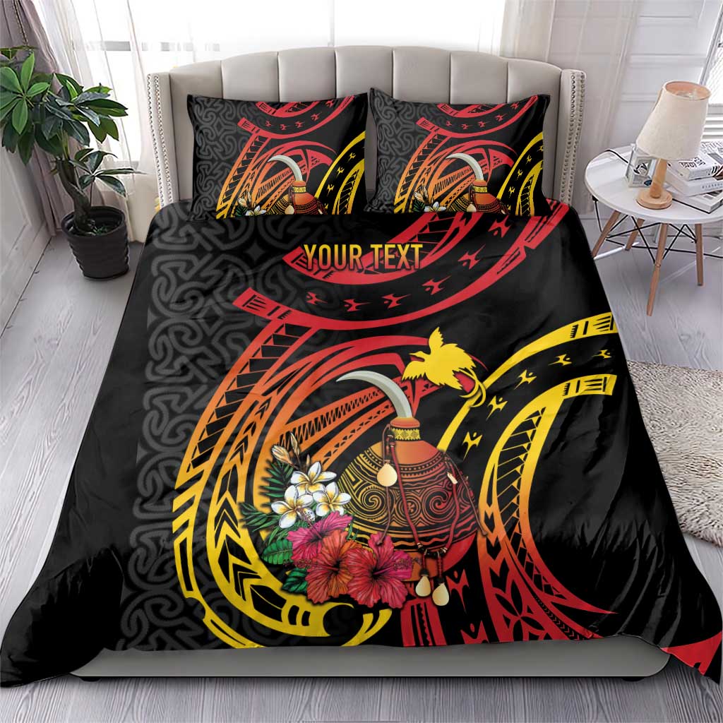 Personalized Milne Bay Bedding Set PNG Lime Pot with Oro Tapa LT7 - Polynesian Pride