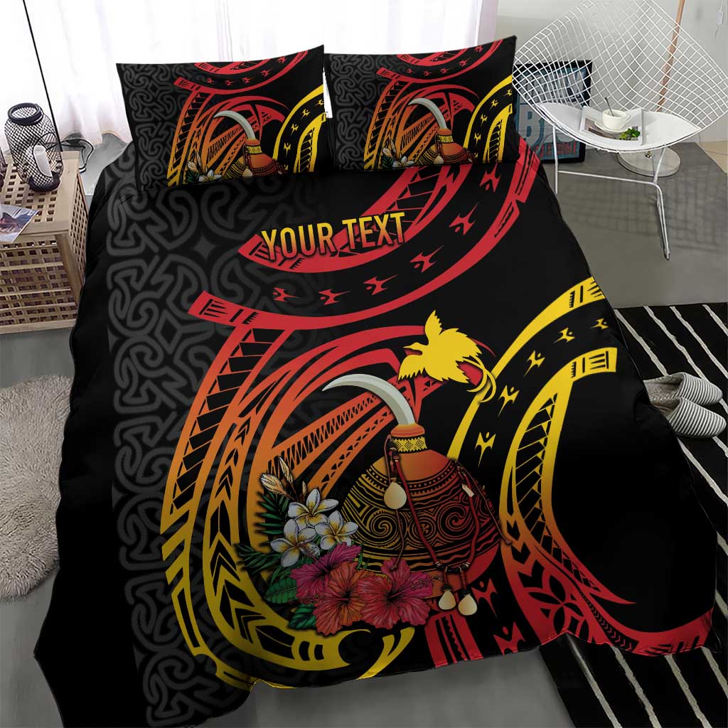 Personalized Milne Bay Bedding Set PNG Lime Pot with Oro Tapa LT7 - Polynesian Pride