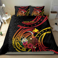 Personalized Milne Bay Bedding Set PNG Lime Pot with Oro Tapa LT7 - Polynesian Pride