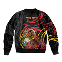 Personalized Milne Bay Bomber Jacket PNG Lime Pot with Oro Tapa LT7 - Polynesian Pride
