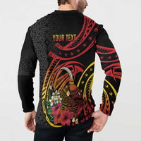 Personalized Milne Bay Button Sweatshirt PNG Lime Pot with Oro Tapa LT7 - Polynesian Pride