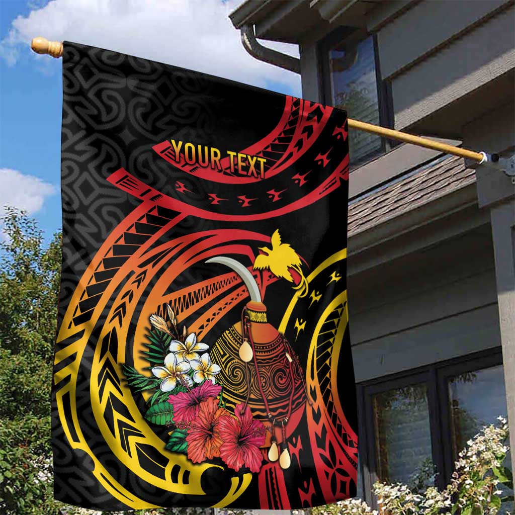 Personalized Milne Bay Garden Flag PNG Lime Pot with Oro Tapa LT7 - Polynesian Pride