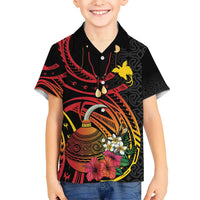 Personalized Milne Bay Hawaiian Shirt PNG Lime Pot with Oro Tapa LT7 - Polynesian Pride