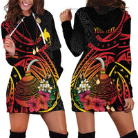 Personalized Milne Bay Hoodie Dress PNG Lime Pot with Oro Tapa LT7 - Polynesian Pride
