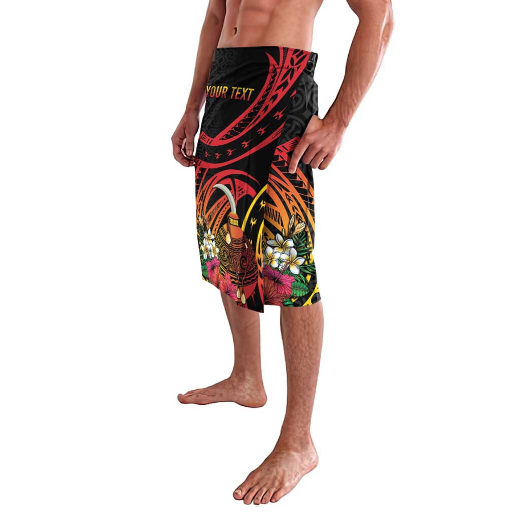 Personalized Milne Bay Lavalava PNG Lime Pot with Oro Tapa LT7 - Polynesian Pride