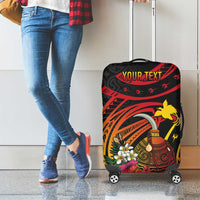 Personalized Milne Bay Luggage Cover PNG Lime Pot with Oro Tapa LT7 - Polynesian Pride