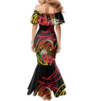 Personalized Milne Bay Mermaid Dress PNG Lime Pot with Oro Tapa LT7 - Polynesian Pride
