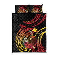 Personalized Milne Bay Quilt Bed Set PNG Lime Pot with Oro Tapa LT7 - Polynesian Pride