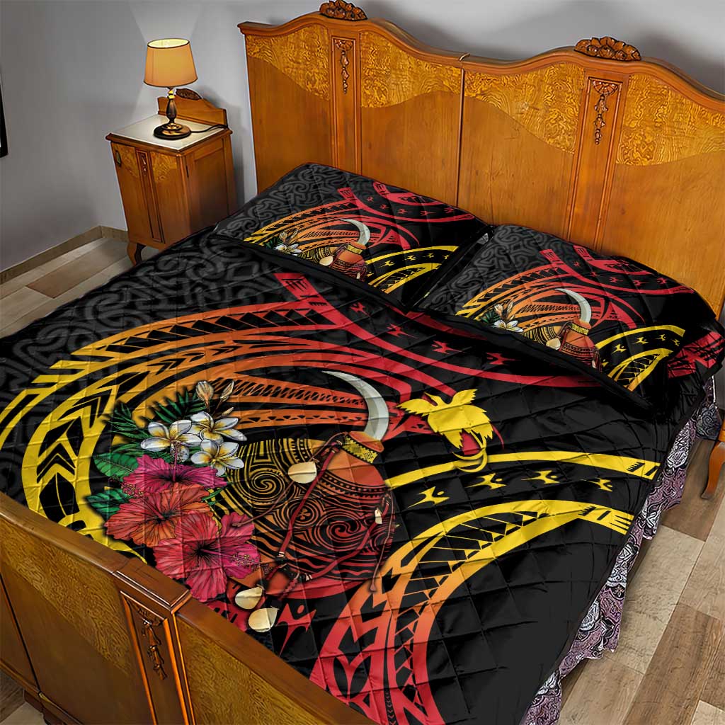 Personalized Milne Bay Quilt Bed Set PNG Lime Pot with Oro Tapa LT7 - Polynesian Pride