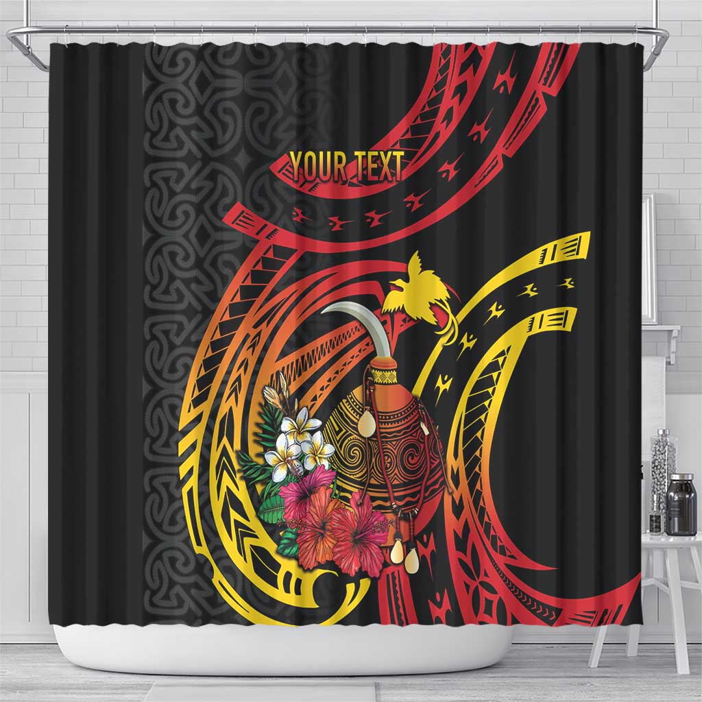 Personalized Milne Bay Shower Curtain PNG Lime Pot with Oro Tapa LT7 - Polynesian Pride