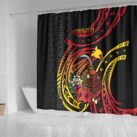 Personalized Milne Bay Shower Curtain PNG Lime Pot with Oro Tapa LT7 - Polynesian Pride