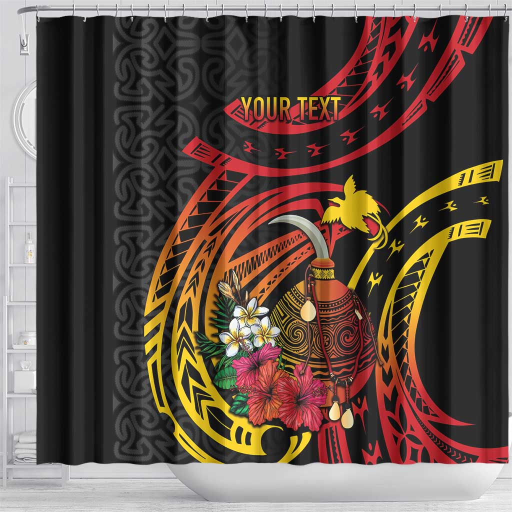 Personalized Milne Bay Shower Curtain PNG Lime Pot with Oro Tapa LT7 - Polynesian Pride