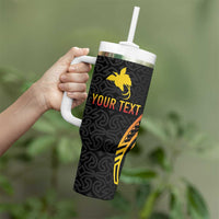 Personalized Milne Bay Tumbler With Handle PNG Lime Pot with Oro Tapa LT7 - Polynesian Pride