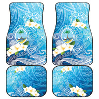 Hafa Adai Guam Chamorro Personalized Car Mats Ocean Blue Latte Stone with Guasali LT7 - Polynesian Pride