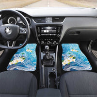 Hafa Adai Guam Chamorro Personalized Car Mats Ocean Blue Latte Stone with Guasali LT7 Set 2pcs - Front Ocean Blue - Polynesian Pride