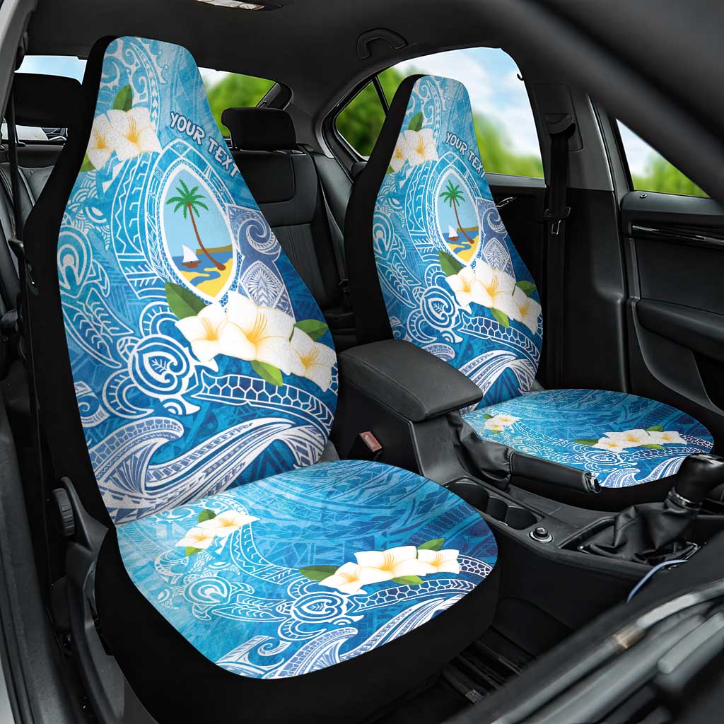 Hafa Adai Guam Chamorro Personalized Car Seat Cover Ocean Blue Latte Stone with Guasali LT7 One Size Ocean Blue - Polynesian Pride