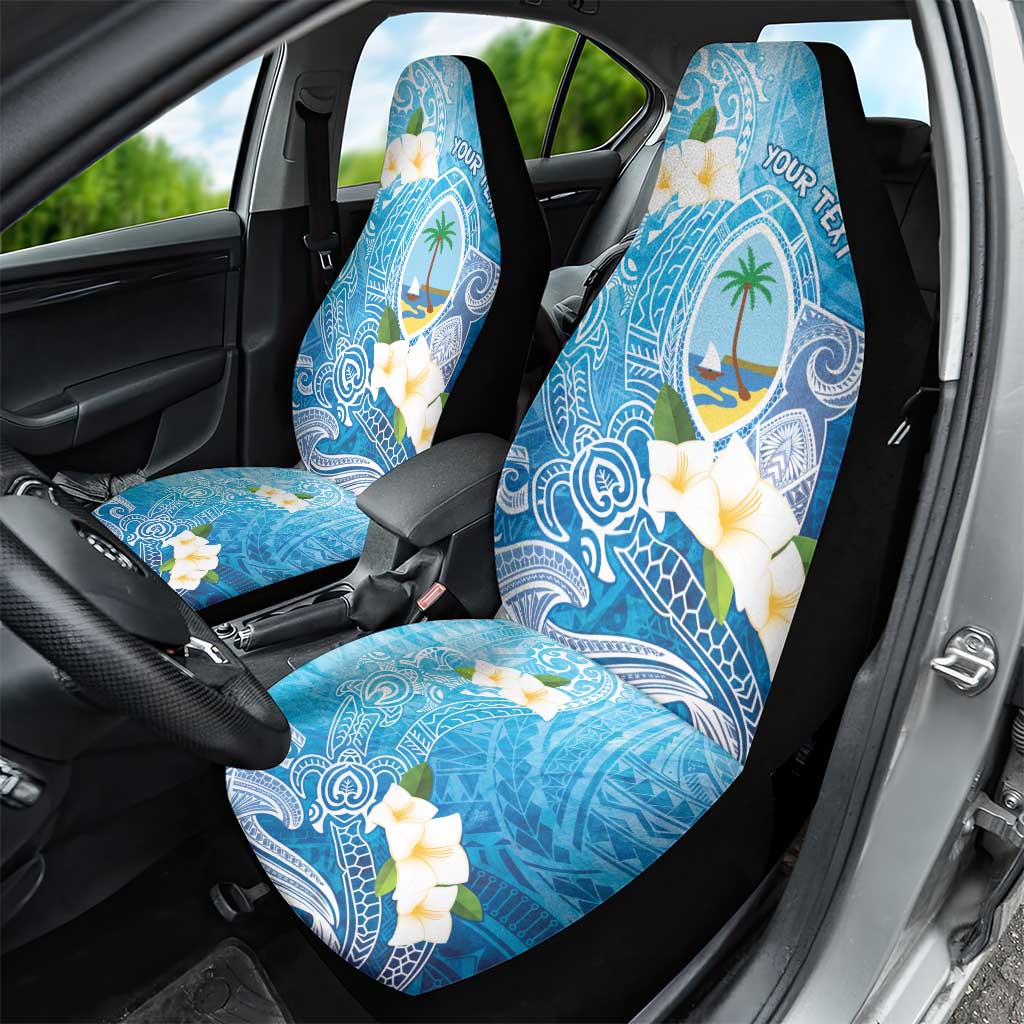 Hafa Adai Guam Chamorro Personalized Car Seat Cover Ocean Blue Latte Stone with Guasali LT7 - Polynesian Pride