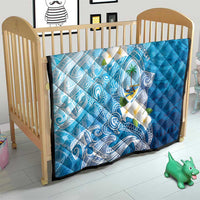 Hafa Adai Guam Chamorro Personalized Quilt Ocean Blue Latte Stone with Guasali LT7 - Polynesian Pride