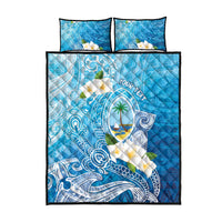 Hafa Adai Guam Chamorro Personalized Quilt Bed Set Ocean Blue Latte Stone with Guasali LT7 - Polynesian Pride