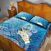 Hafa Adai Guam Chamorro Personalized Quilt Bed Set Ocean Blue Latte Stone with Guasali LT7 - Polynesian Pride