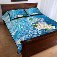Hafa Adai Guam Chamorro Personalized Quilt Bed Set Ocean Blue Latte Stone with Guasali LT7 - Polynesian Pride