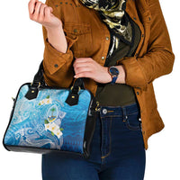Hafa Adai Guam Chamorro Personalized Shoulder Handbag Ocean Blue Latte Stone with Guasali LT7 - Polynesian Pride
