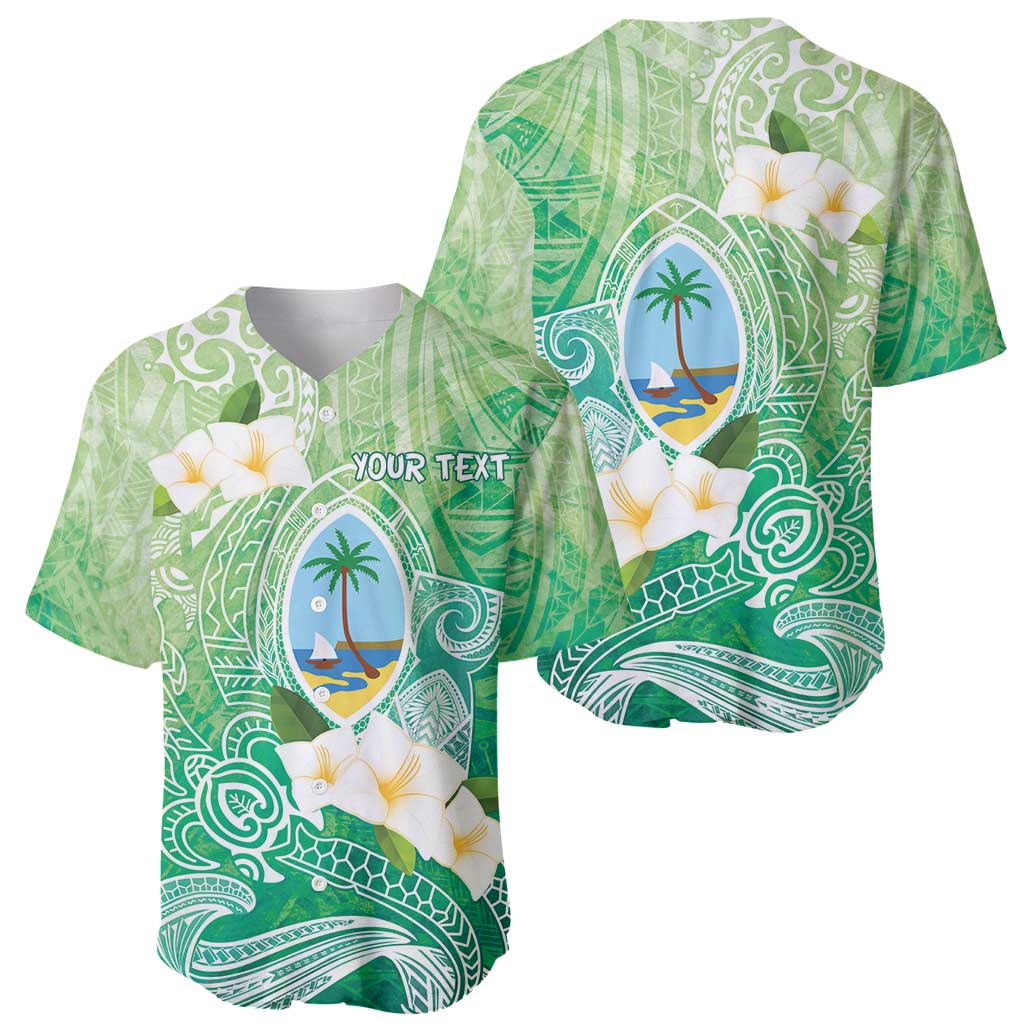 Hafa Adai Guam Chamorro Personalized Baseball Jersey Summer Green Latte Stone with Guasali LT7 - Polynesian Pride
