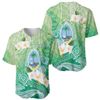 Hafa Adai Guam Chamorro Personalized Baseball Jersey Summer Green Latte Stone with Guasali LT7 - Polynesian Pride