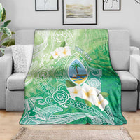Hafa Adai Guam Chamorro Personalized Blanket Summer Green Latte Stone with Guasali LT7 - Polynesian Pride