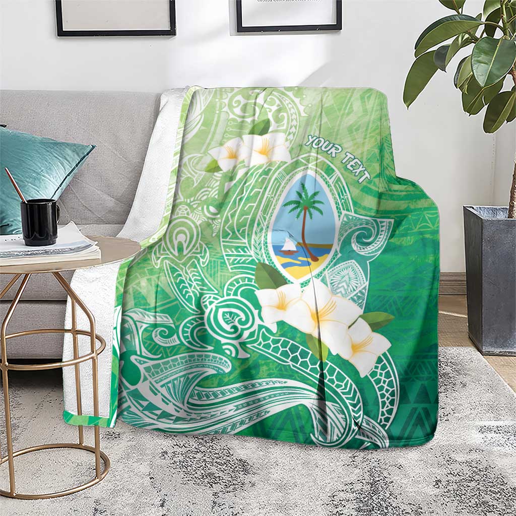 Hafa Adai Guam Chamorro Personalized Blanket Summer Green Latte Stone with Guasali LT7 - Polynesian Pride