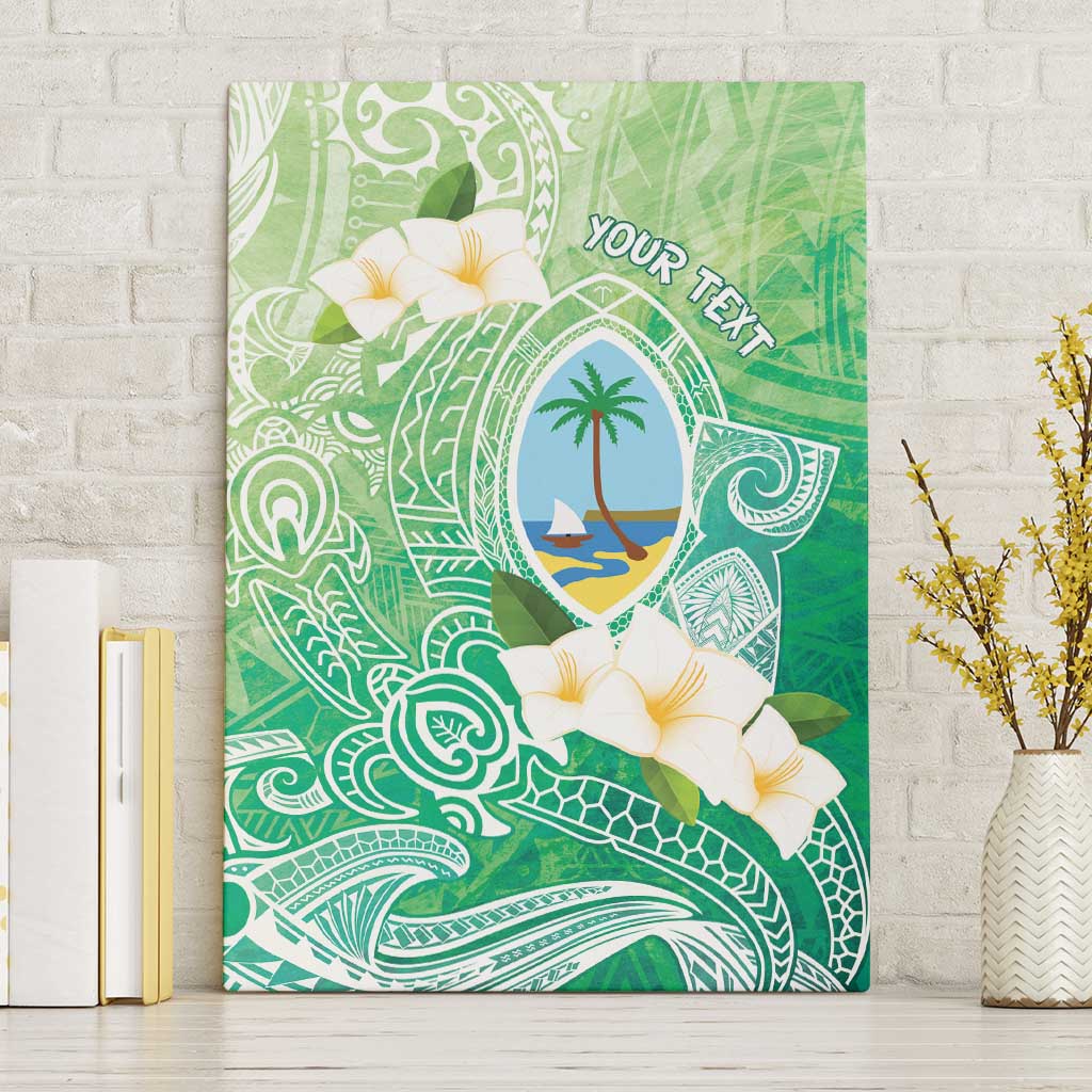 Hafa Adai Guam Chamorro Personalized Canvas Wall Art Summer Green Latte Stone with Guasali LT7 Without Frame Summer Green - Polynesian Pride