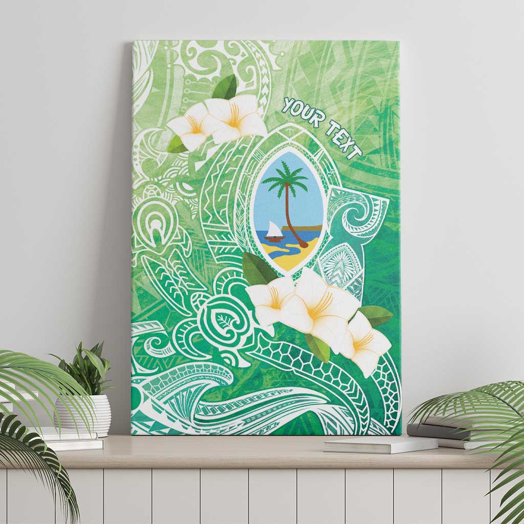 Hafa Adai Guam Chamorro Personalized Canvas Wall Art Summer Green Latte Stone with Guasali LT7 - Polynesian Pride