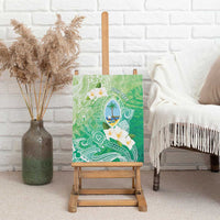 Hafa Adai Guam Chamorro Personalized Canvas Wall Art Summer Green Latte Stone with Guasali LT7 - Polynesian Pride