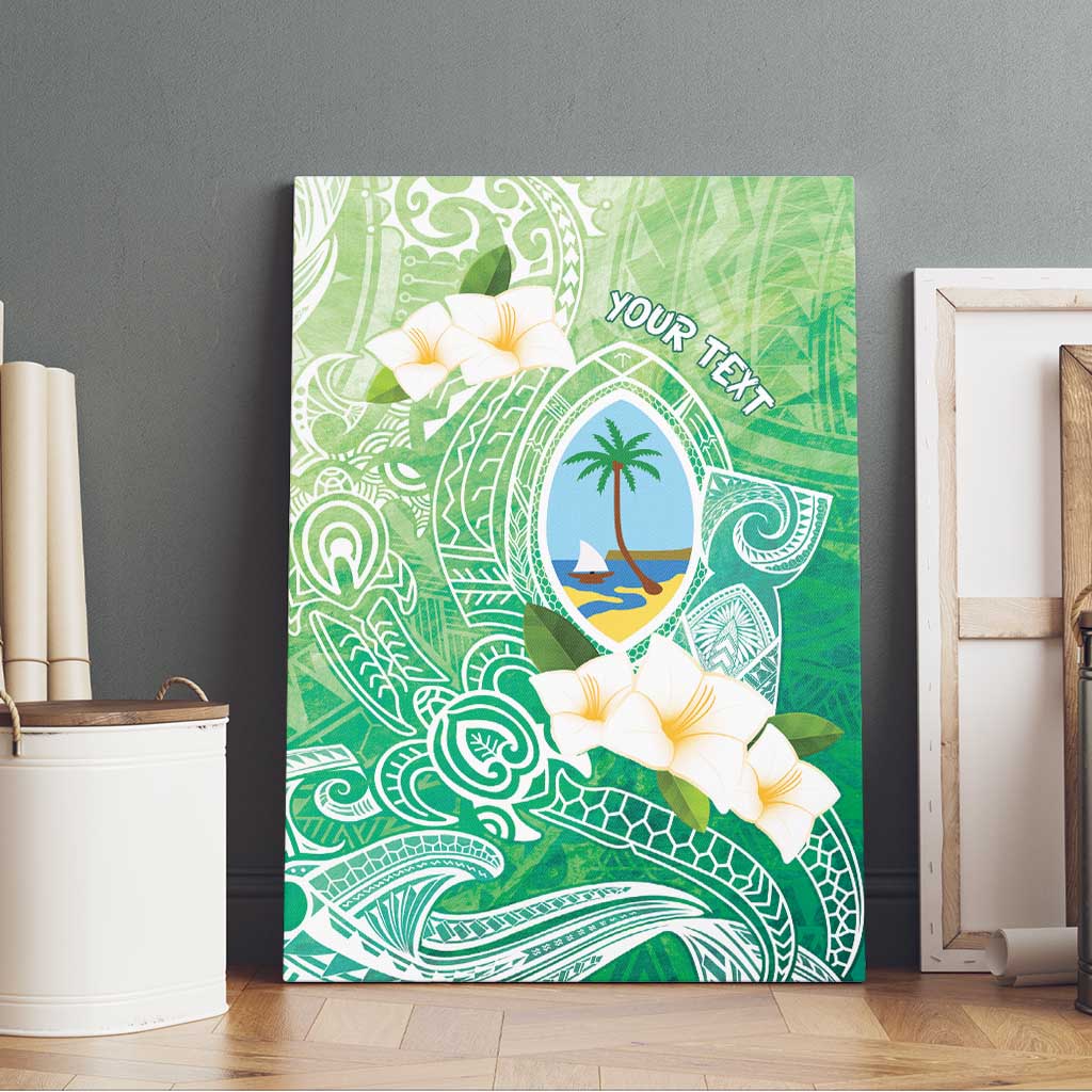 Hafa Adai Guam Chamorro Personalized Canvas Wall Art Summer Green Latte Stone with Guasali LT7 - Polynesian Pride